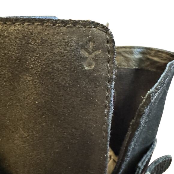 Emu Ainslie Australian black leather biker buckle strap City boots women's 8.5 - Picture 5 of 9